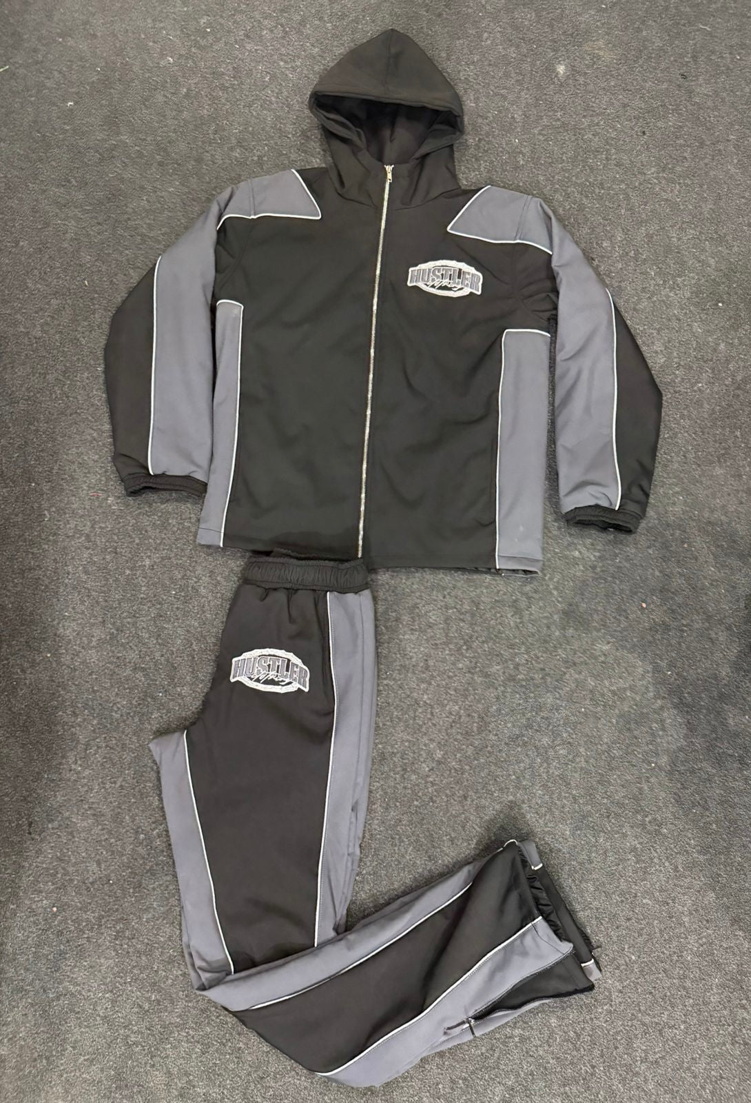 GREY & BLACK SOFTSHELL WINDBREAKER