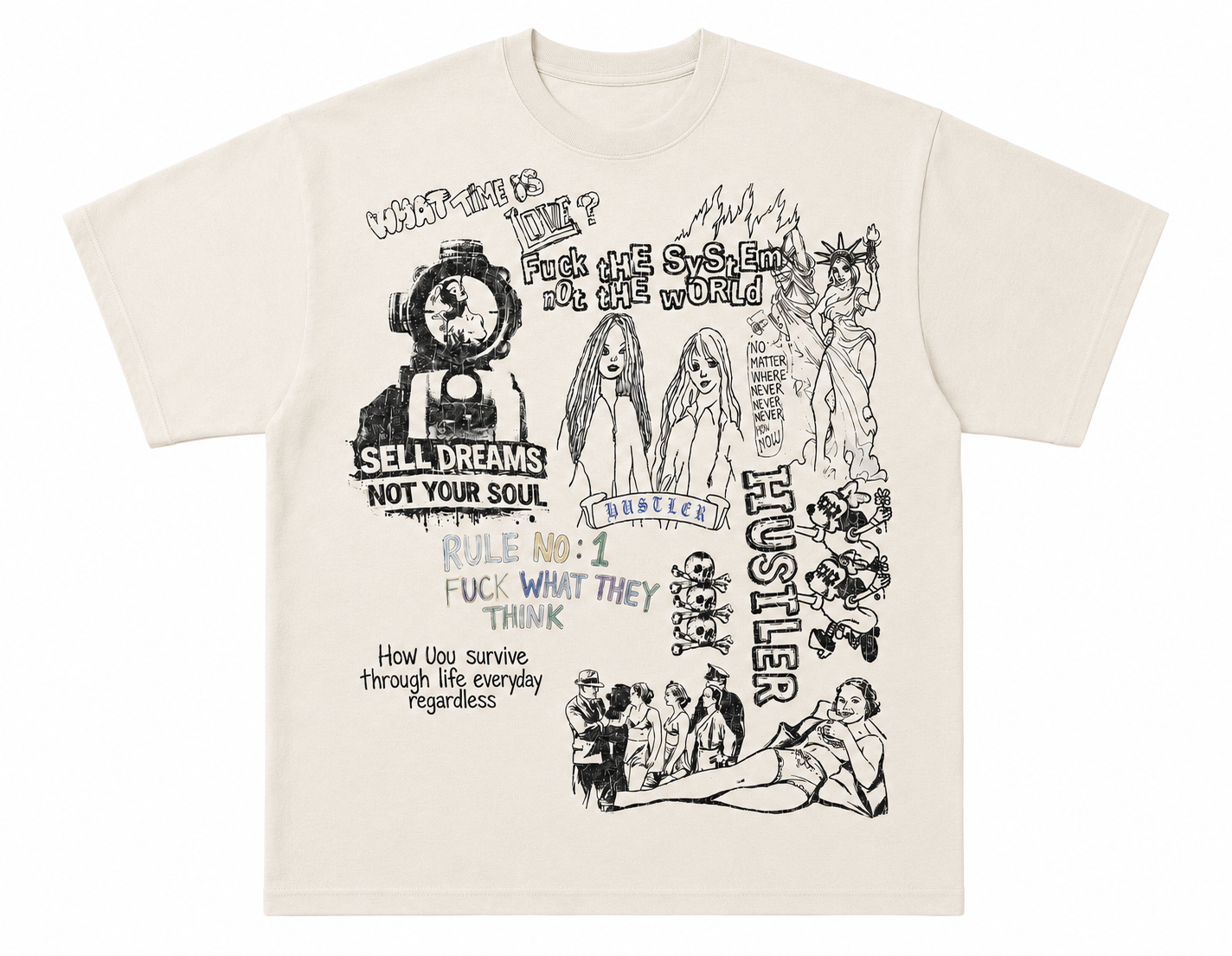 HUSTLER RULES TEE