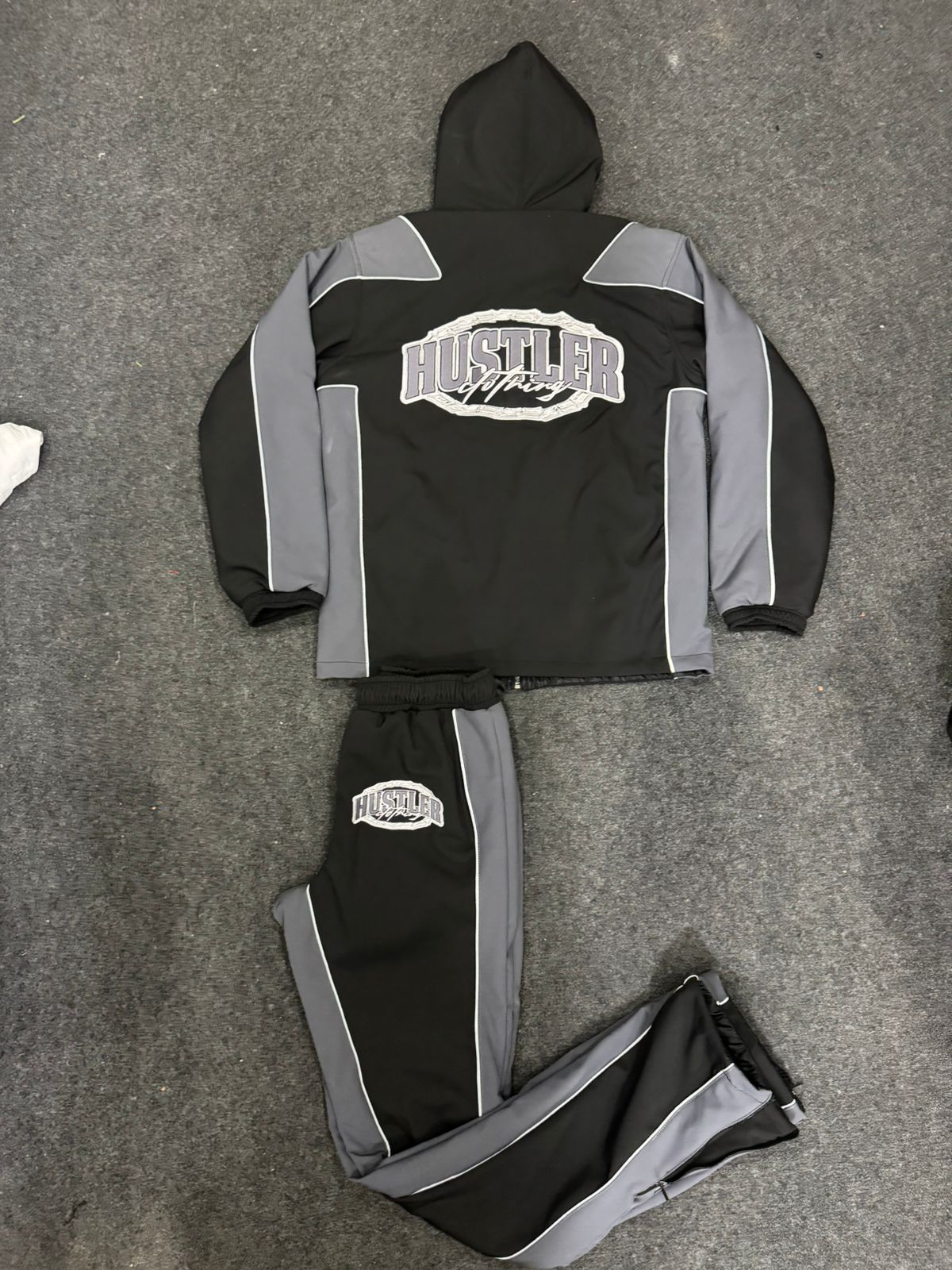 GREY & BLACK SOFTSHELL WINDBREAKER